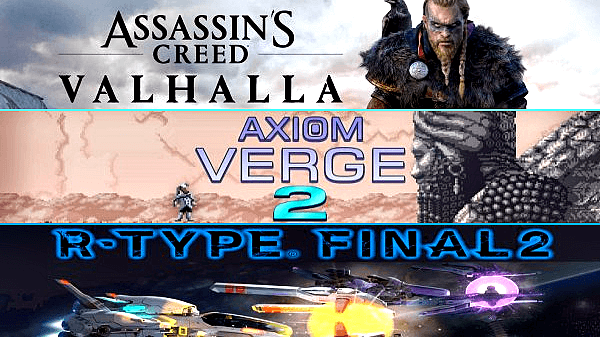 Assassin's Creed Valhalla, Axiom Verge 2 and R-Type Final 2 PS4 PKGs.png