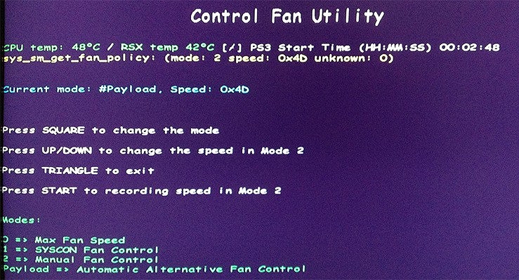Control Fan Utility for PS3 CFW 4.78 / 4.80 by Baxalo | PSXHAX - PSXHACKS