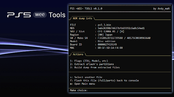 PS5 Wee Tools for PlayStation 5 NOR Dump Manipulations by AndyManDev.png