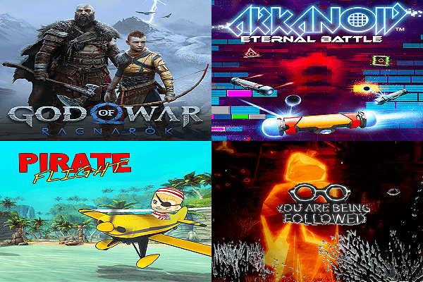Ragnarok, Arkanoid, P!rate Flight & You Are Being Followed PS4 FPKGs.png