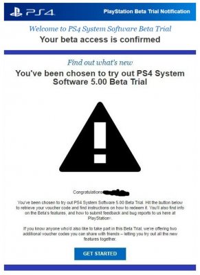NOBUNAGA PlayStation 4 Firmware 5.00 Beta Trial Notification.jpg