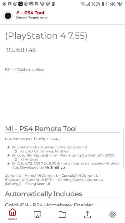 Mi PS4 Remote Tool Android PS4 Management APK by MrSmithyx 2.png Mi PS4 Remote Tool Android PS4 Management APK by MrSmithyx 2.png